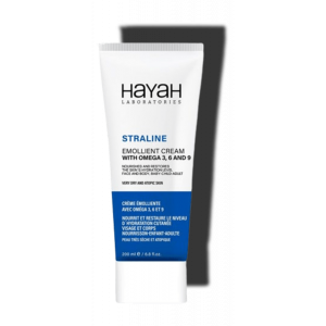 HAYAH LABORATORIES STRALINE EMOLLIENT FACE AND BODY CREAM WITH OMEGA 3, 6 & 9 FOR VERY DRY AND ATOPIC SKIN 200 ML